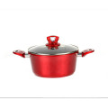 hot sale forged Aluminium induction cookware Parts 20 24 28 cm Non-stick cookware sets enamel shallow Casserole soup pot